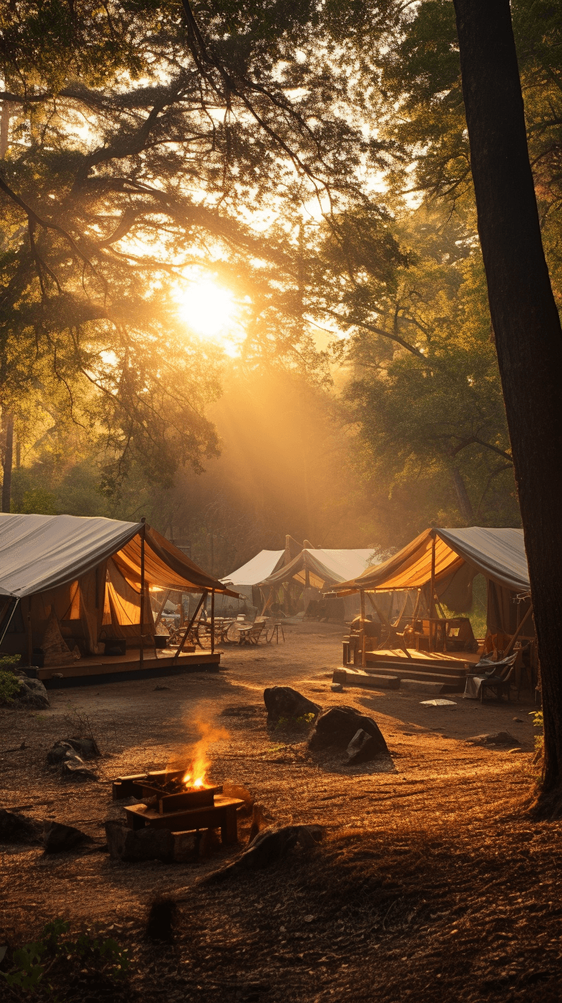 Camping in the oaks